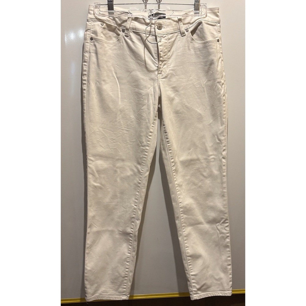 Talbots Flawless 5 Pocket Jeans Size 8 Rise 10" Inseam 21" Waist 32"